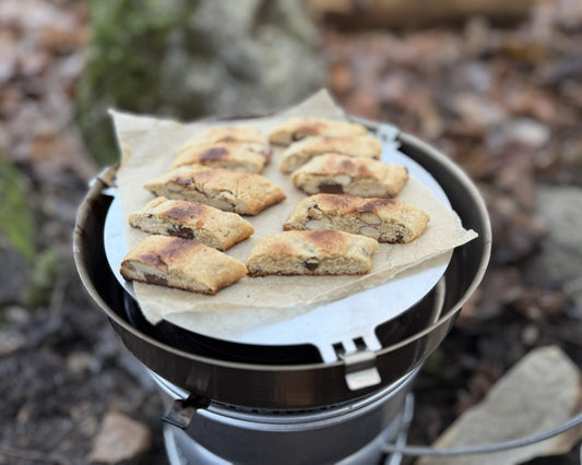 Biscotti with chocolate