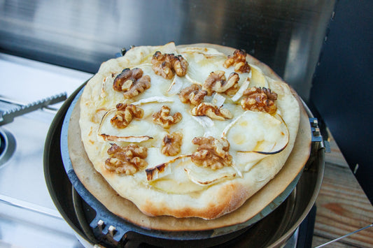 Pizza Bianco with Goat Cheese and Walnuts